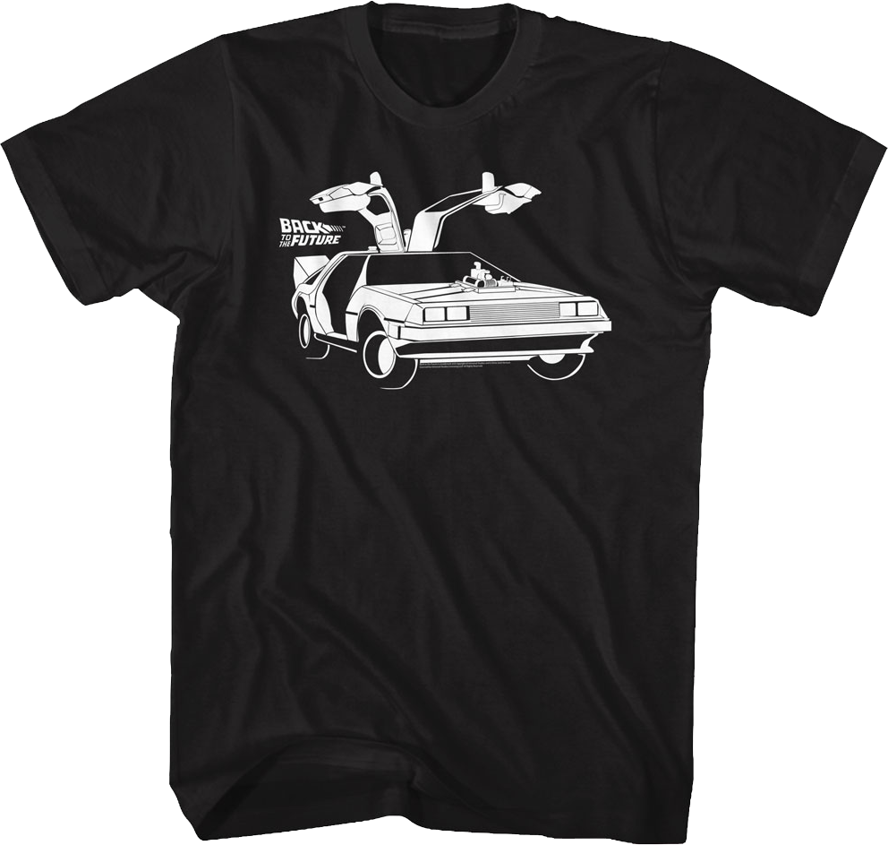 DeLorean Doors Back To The Future T-Shirt product image 1
