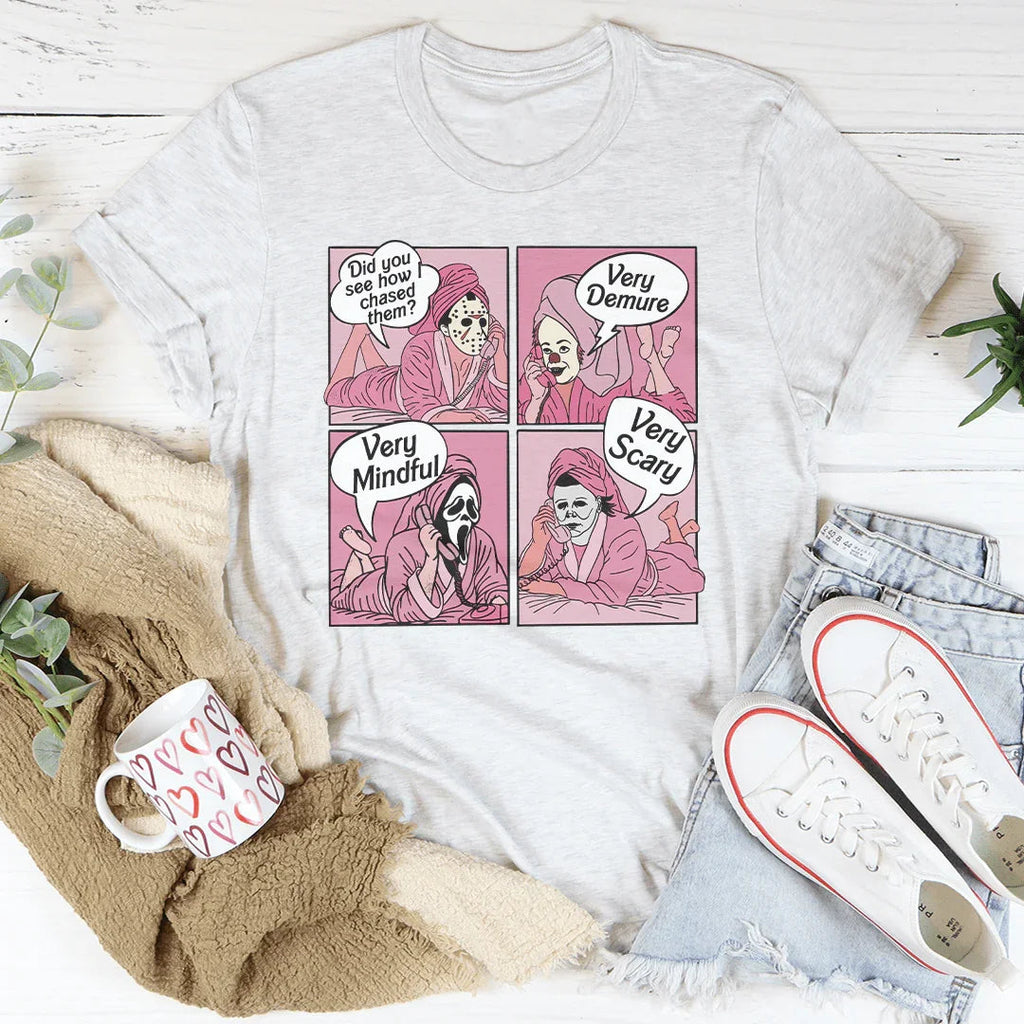 Did You See How I Chased Them Very Demure Mindful Scary Tee product image 2