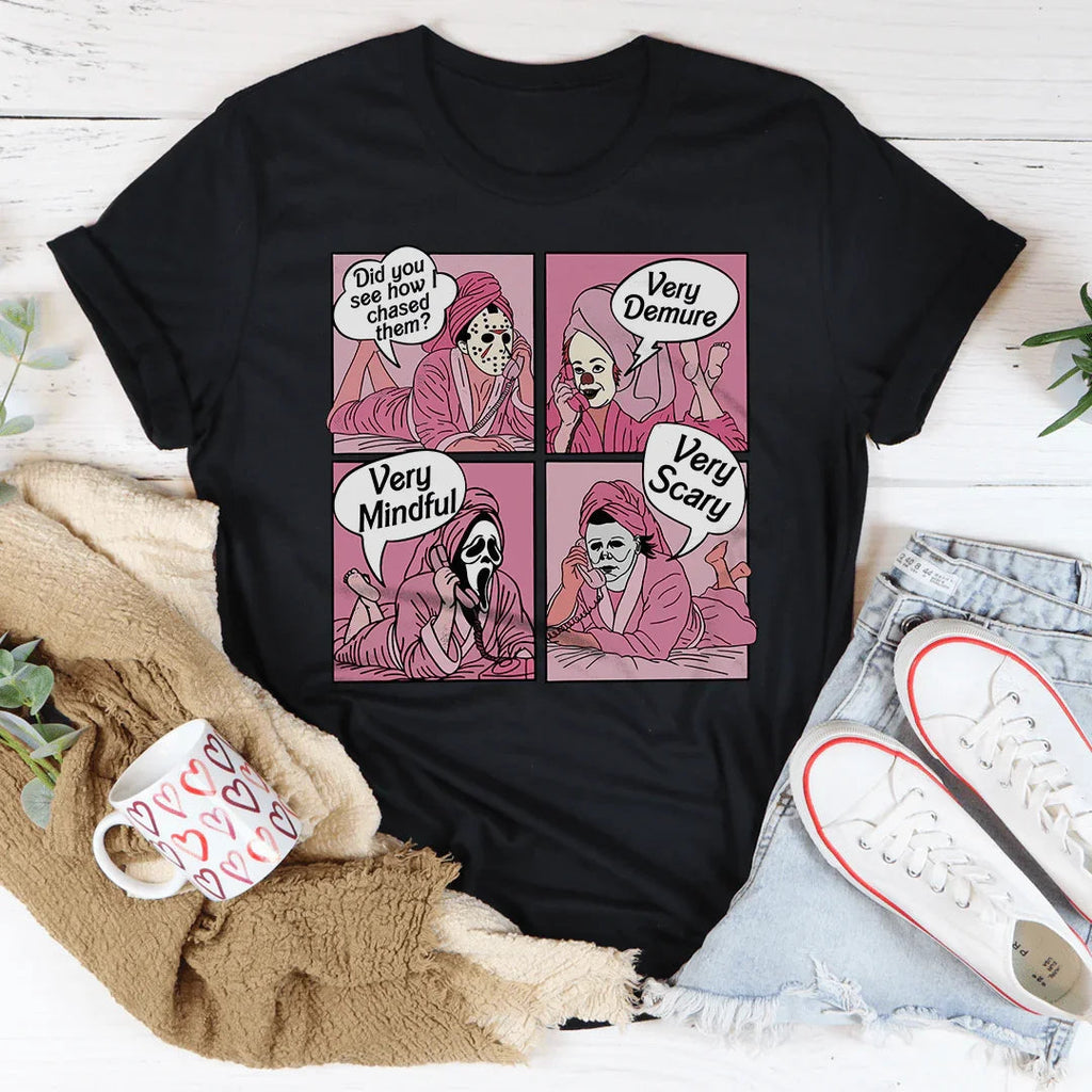 Did You See How I Chased Them Very Demure Mindful Scary Tee product image 3