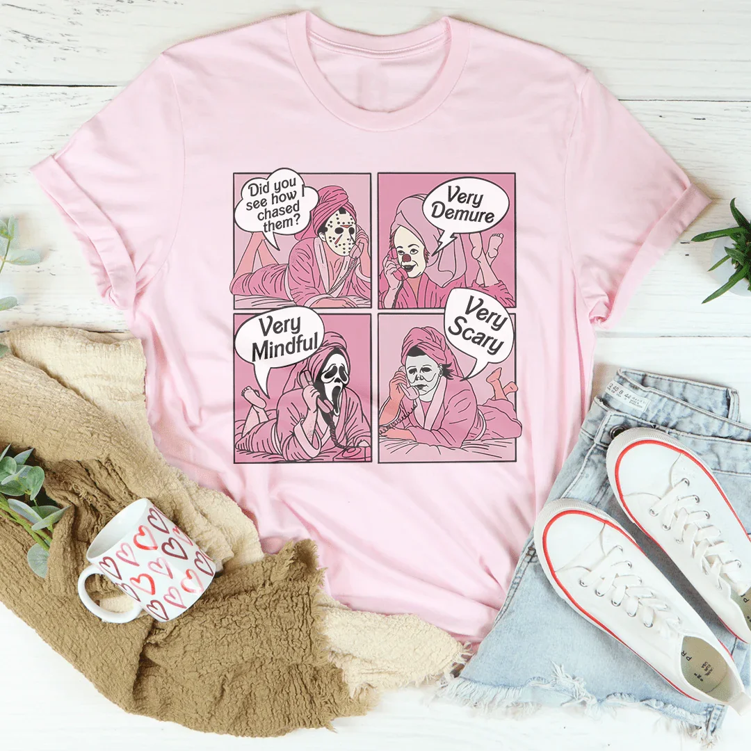 Did You See How I Chased Them Very Demure Mindful Scary Tee product image 1