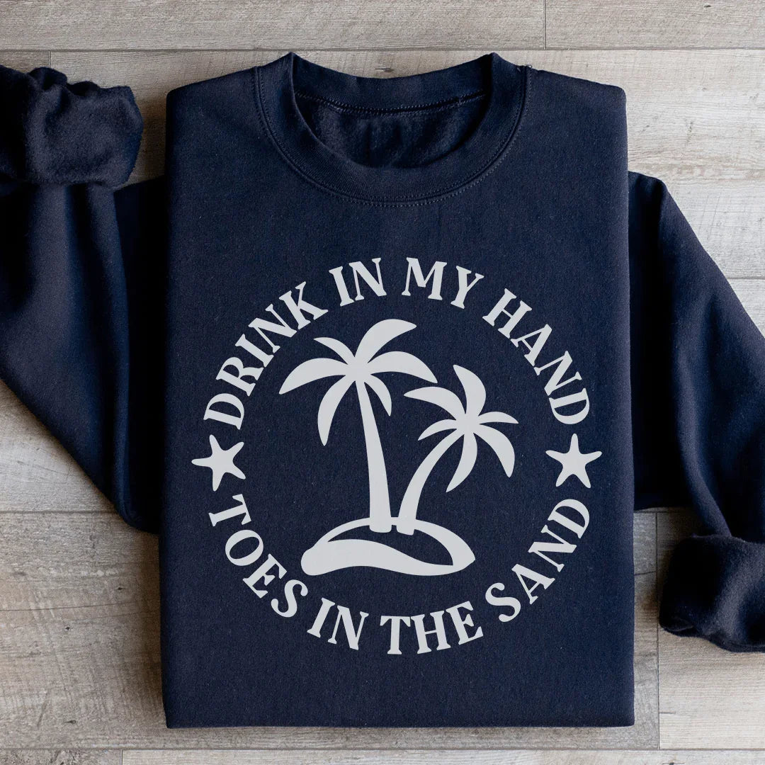Drink In My Hand Toes In The Sand Sweatshirt product image 3