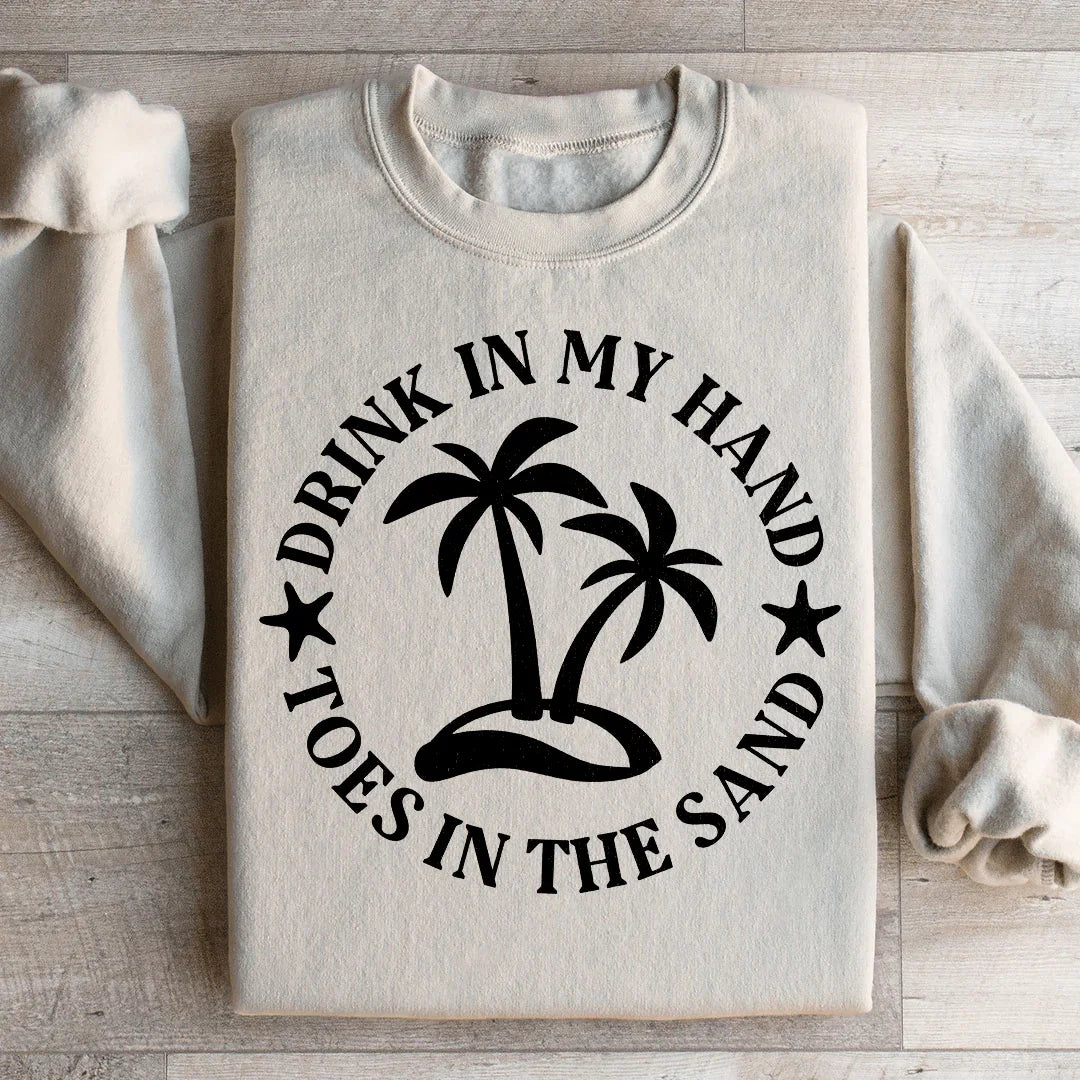 Drink In My Hand Toes In The Sand Sweatshirt product image 2