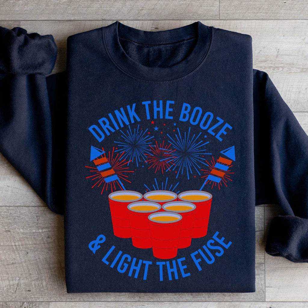 Retro Fourth Of July Party Graphic Crewneck – "Drink The product image 2
