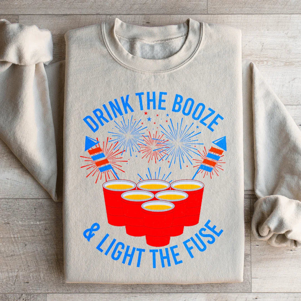 Retro Fourth Of July Party Graphic Crewneck – "Drink The product image 4