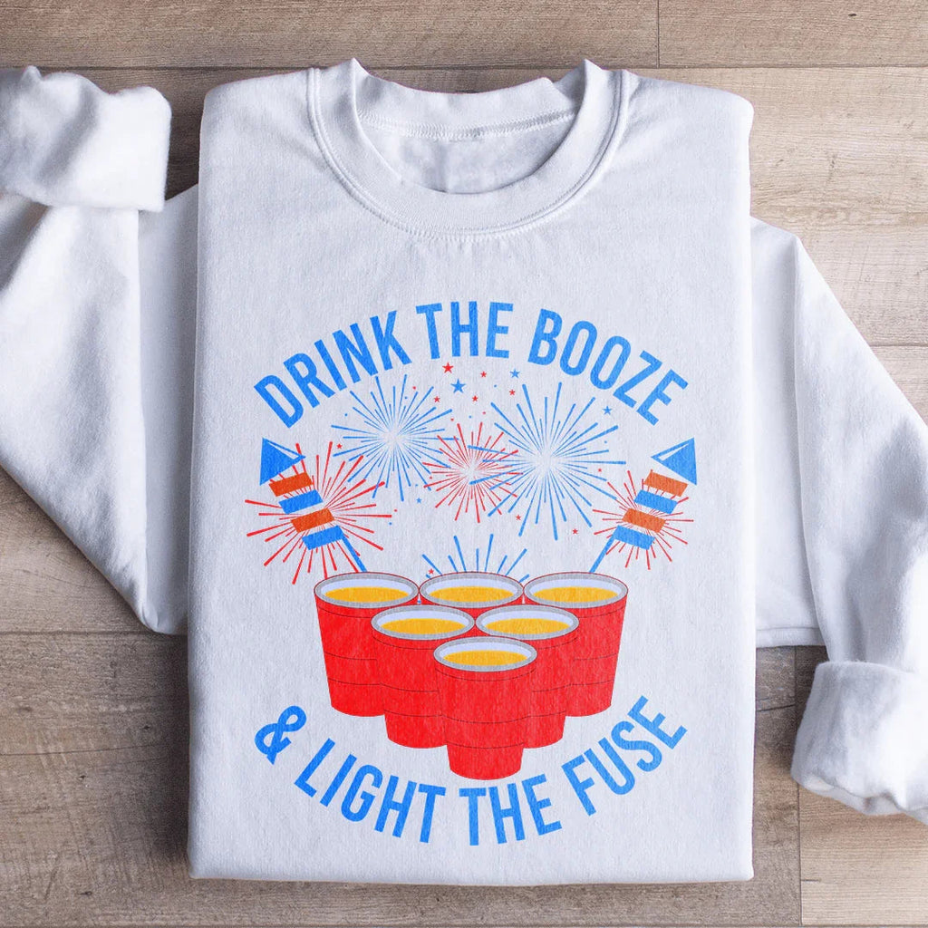Retro Fourth Of July Party Graphic Crewneck – "Drink The product image 1