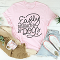 Dog Lover Novelty Graphic Tee – "Easily Distracted By Dogs" product image 1