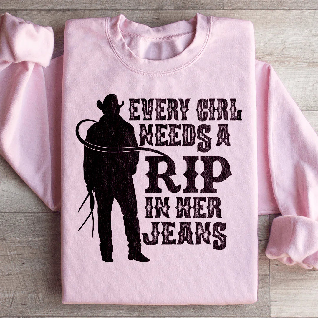 Every Girl Needs A RIP In Her Jeans Sweatshirt product image 3