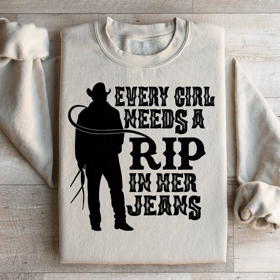 Every Girl Needs A RIP In Her Jeans Sweatshirt product image 2