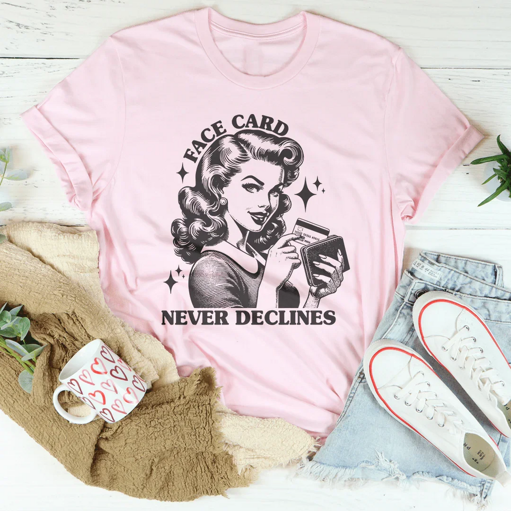Body Confidence Short-Sleeve Tee – "Face Card Never product image 4