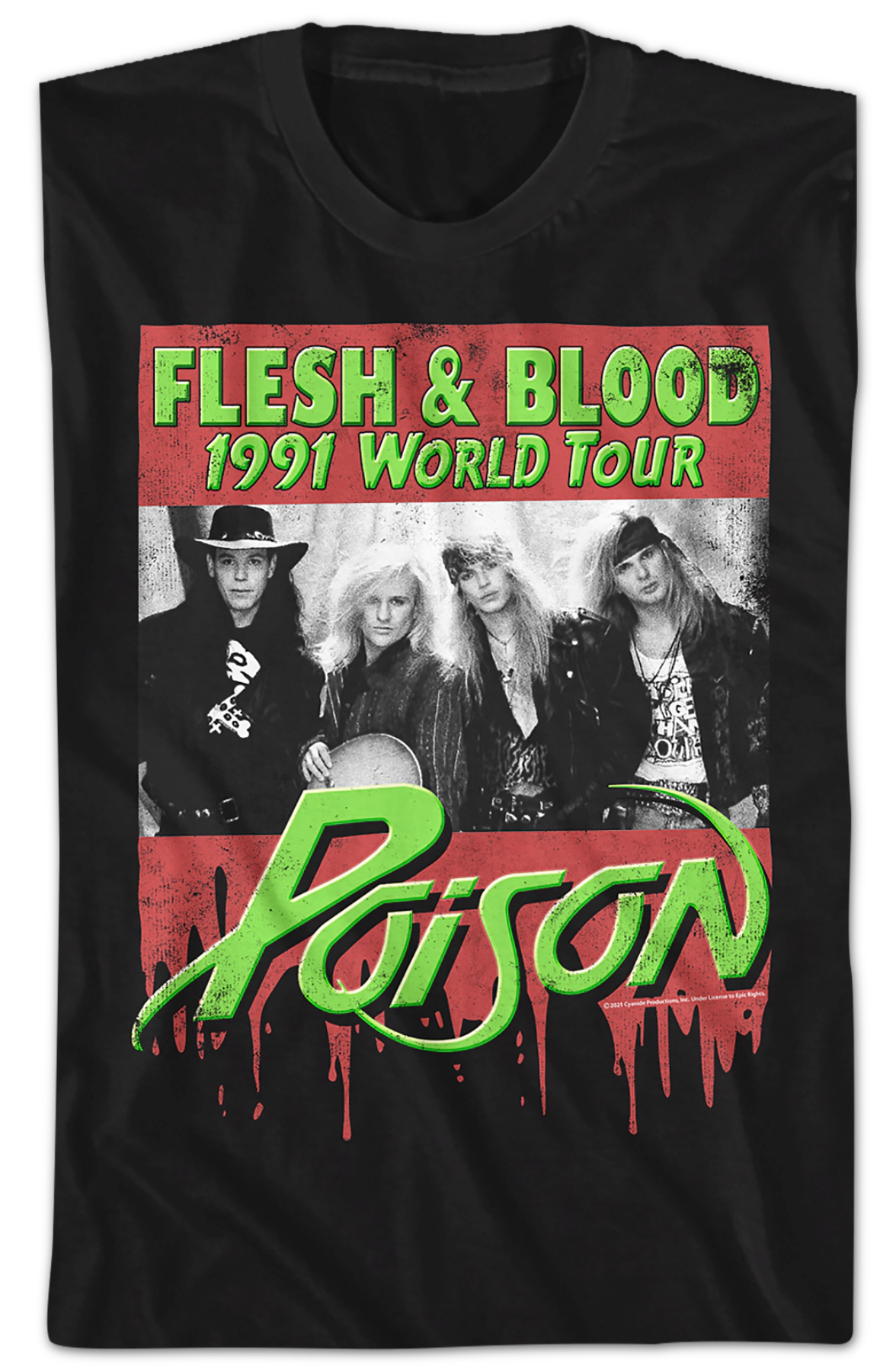 Flesh & Blood 1991 World Tour Poison T-Shirt product image 2