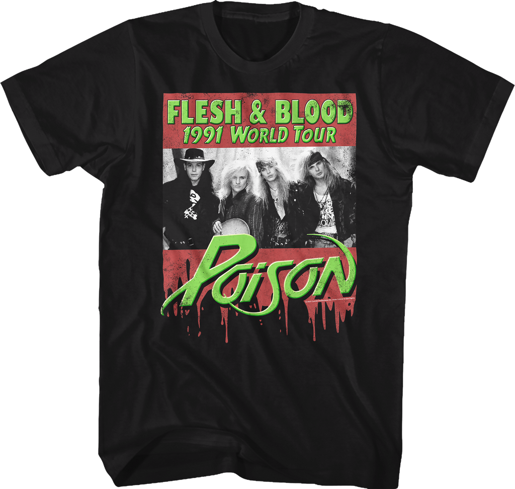 Flesh & Blood 1991 World Tour Poison T-Shirt product image 1