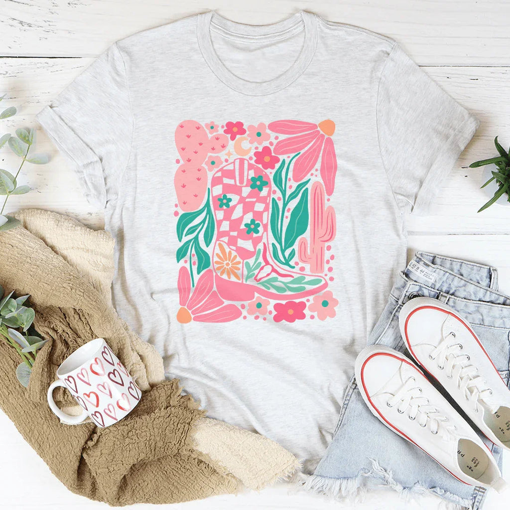 Floral Cowboy Boot Tee product image 1