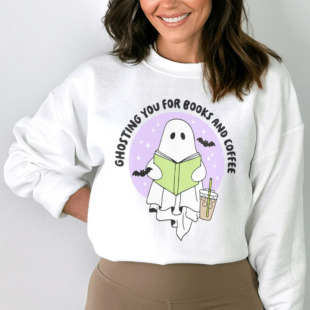 Ghosting You For Books And Coffee Sweatshirt product image 2
