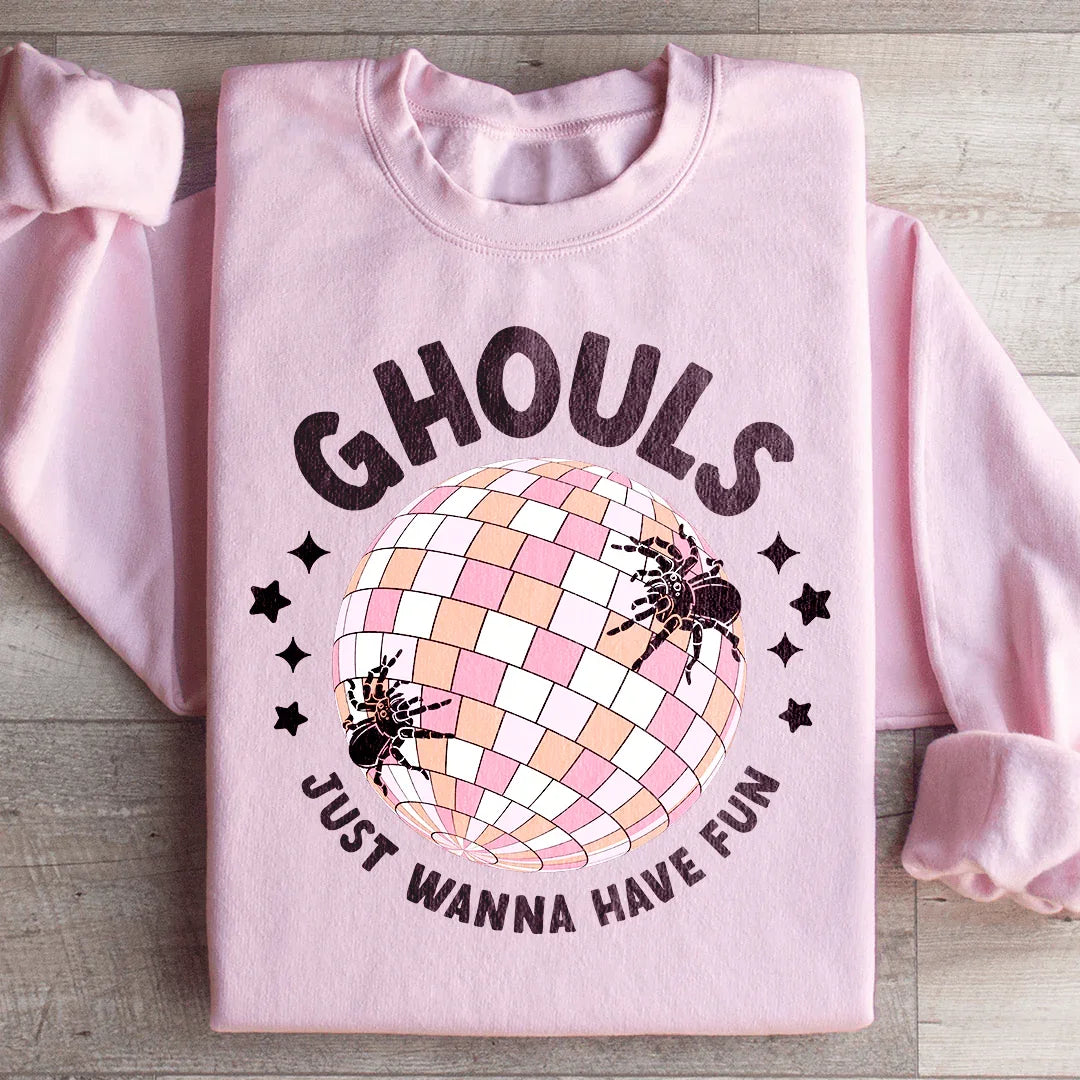 Ghouls Just Wanna Have Fun Retro Sweatshirt product image 3