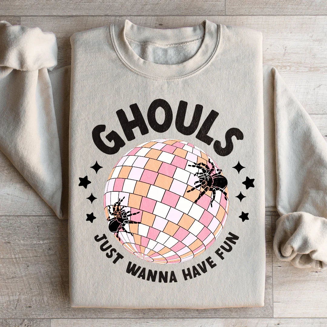 Ghouls Just Wanna Have Fun Retro Sweatshirt product image 4