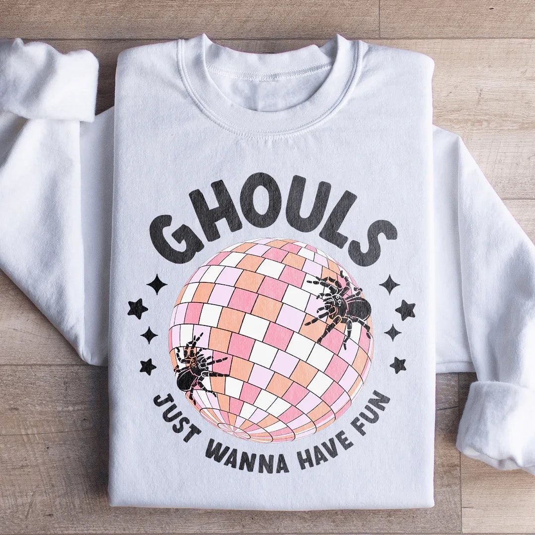 Ghouls Just Wanna Have Fun Retro Sweatshirt product image 2