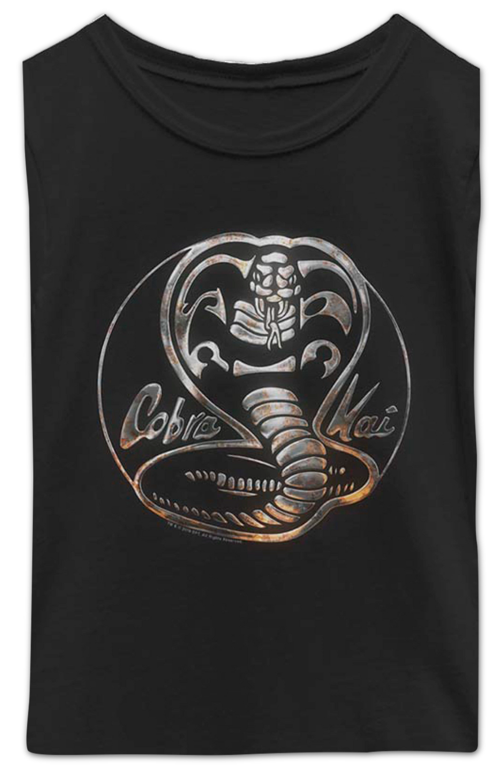 Girls Youth Faux Chrome Logo Cobra Kai Shirt product image 2