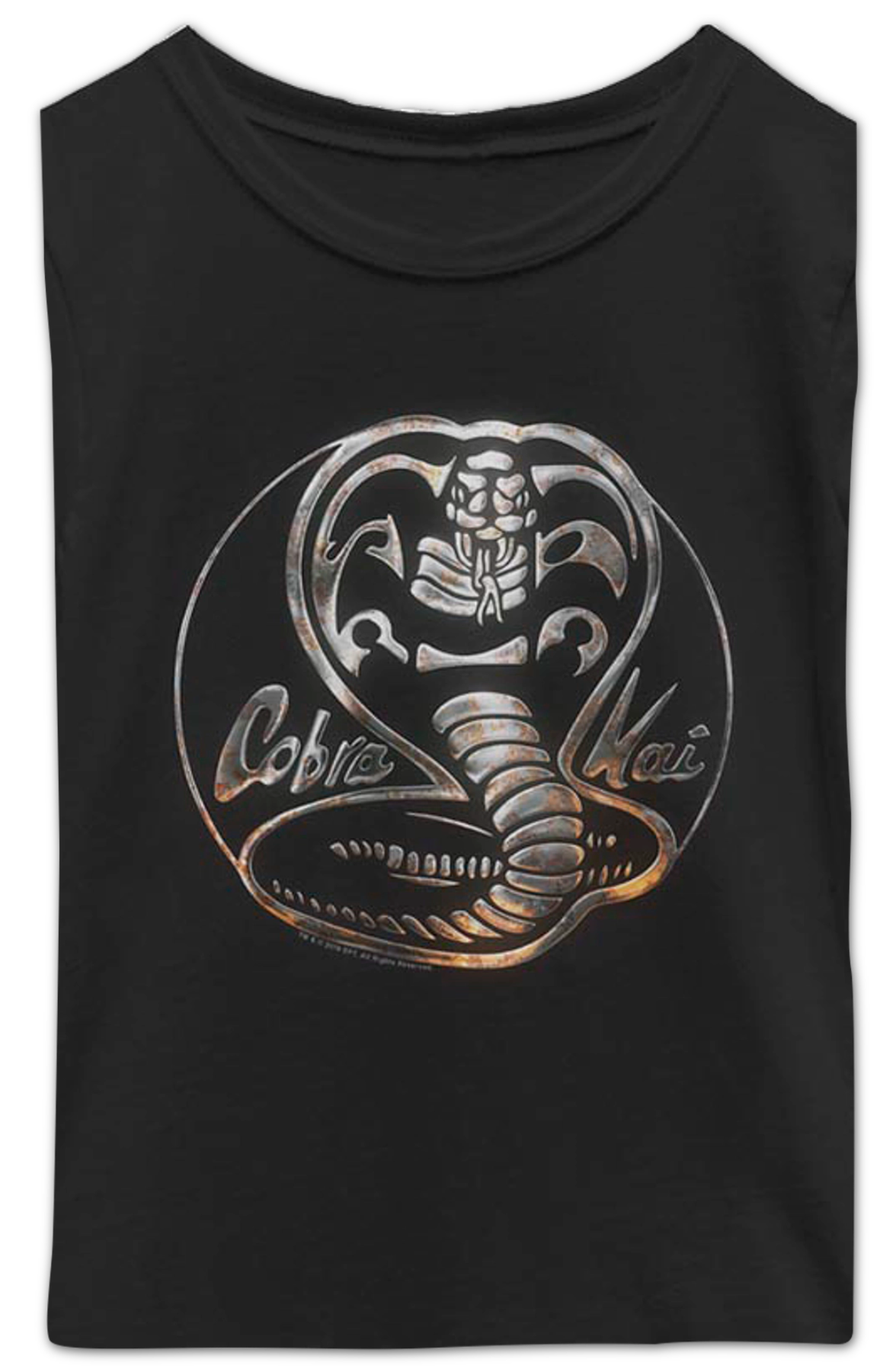 Girls Youth Faux Chrome Logo Cobra Kai Shirt product image 2