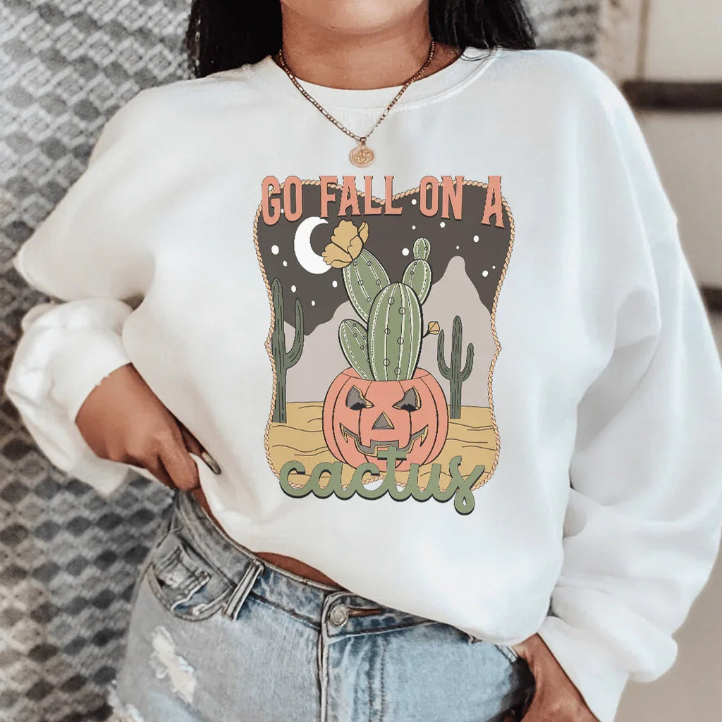 Go Fall On A Cactus Sweatshirt product image 3