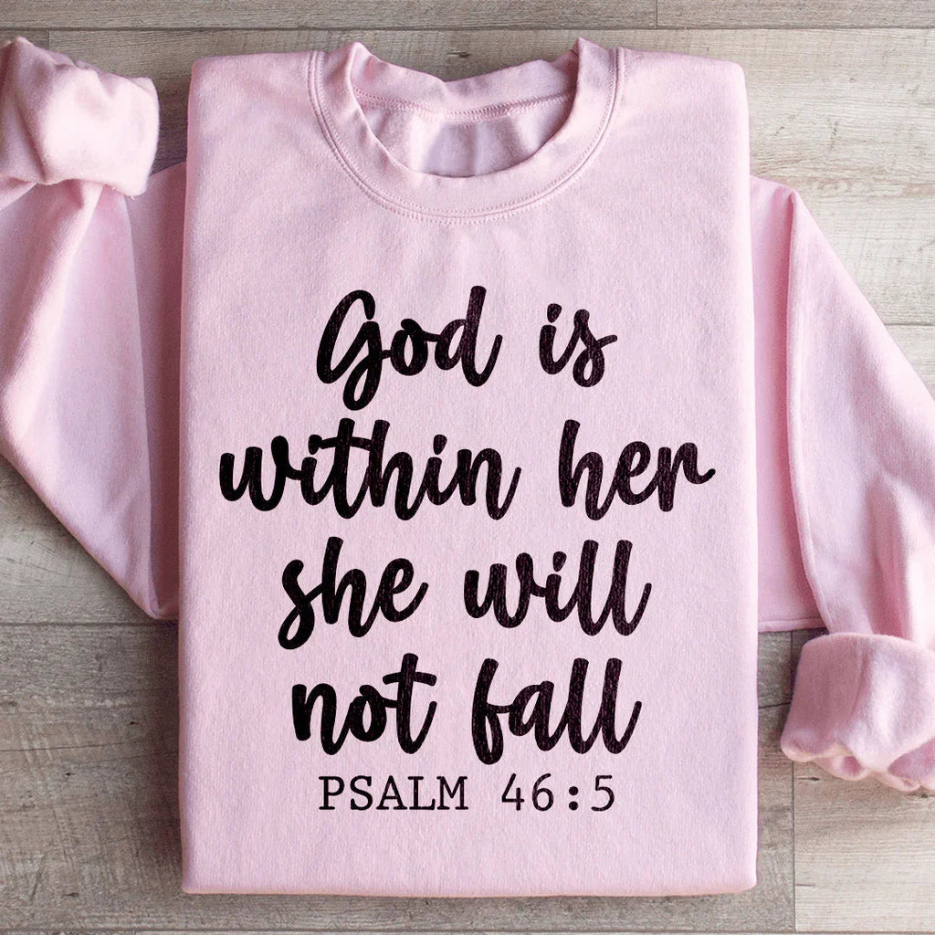 God Is Within Her She Will Not Fall Sweatshirt product image 4