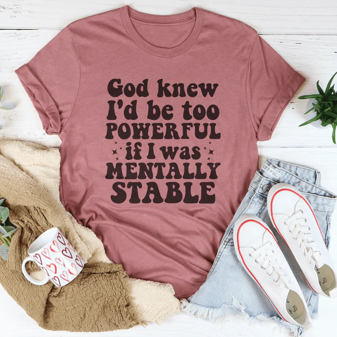 Viral Chaotic Humor Graphic T-Shirt – "God Knew I'd Be Too product image 3