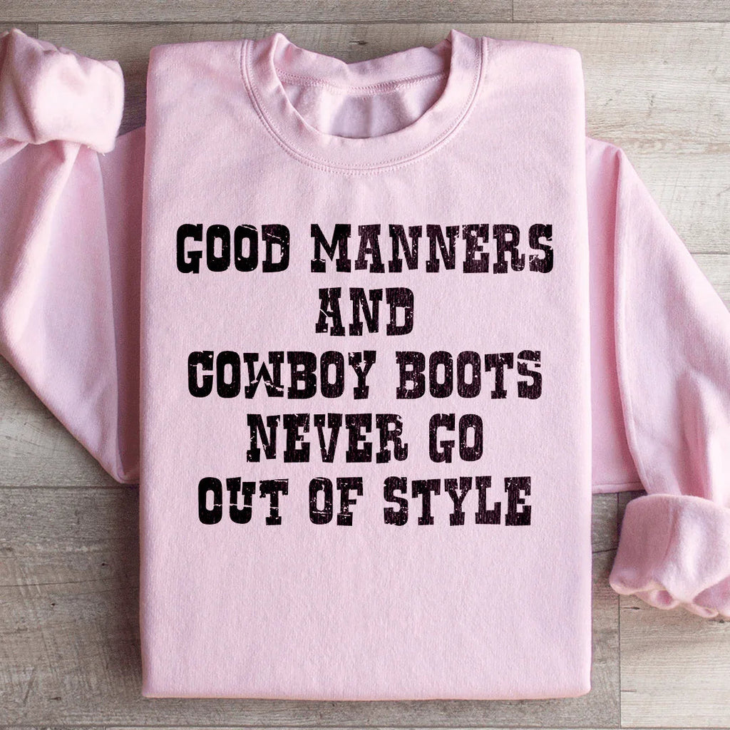 Good Manners And Cowboy Boots Sweatshirt product image 3