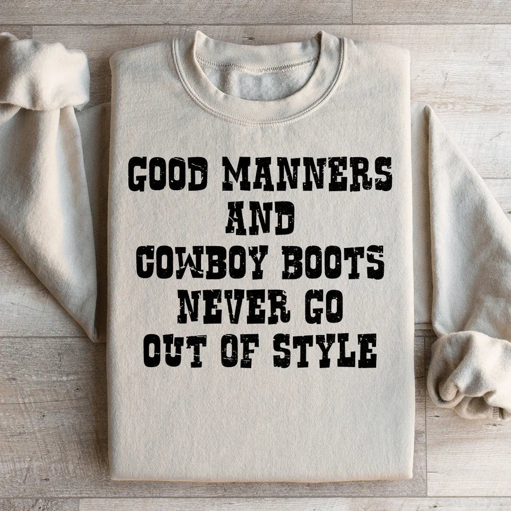 Good Manners And Cowboy Boots Sweatshirt product image 4