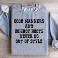 Good Manners And Cowboy Boots Sweatshirt product image 1