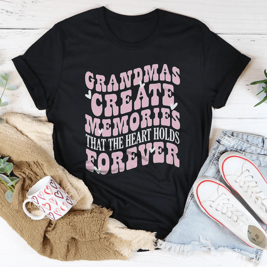 Grandmas Create Memories That The Heart Holds Forever Tee product image 1
