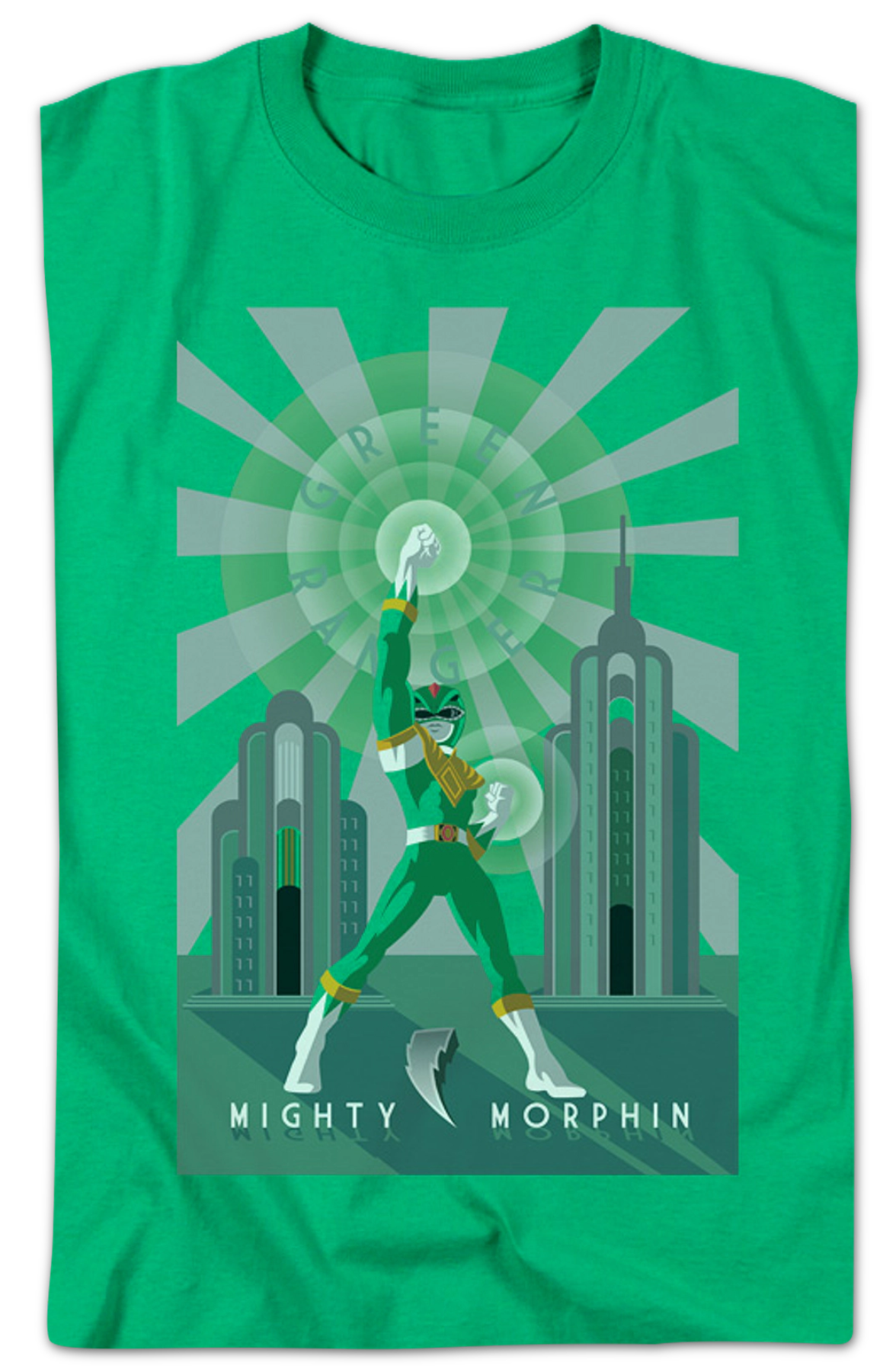 Green Ranger Poster Mighty Morphin Power Rangers T-Shirt