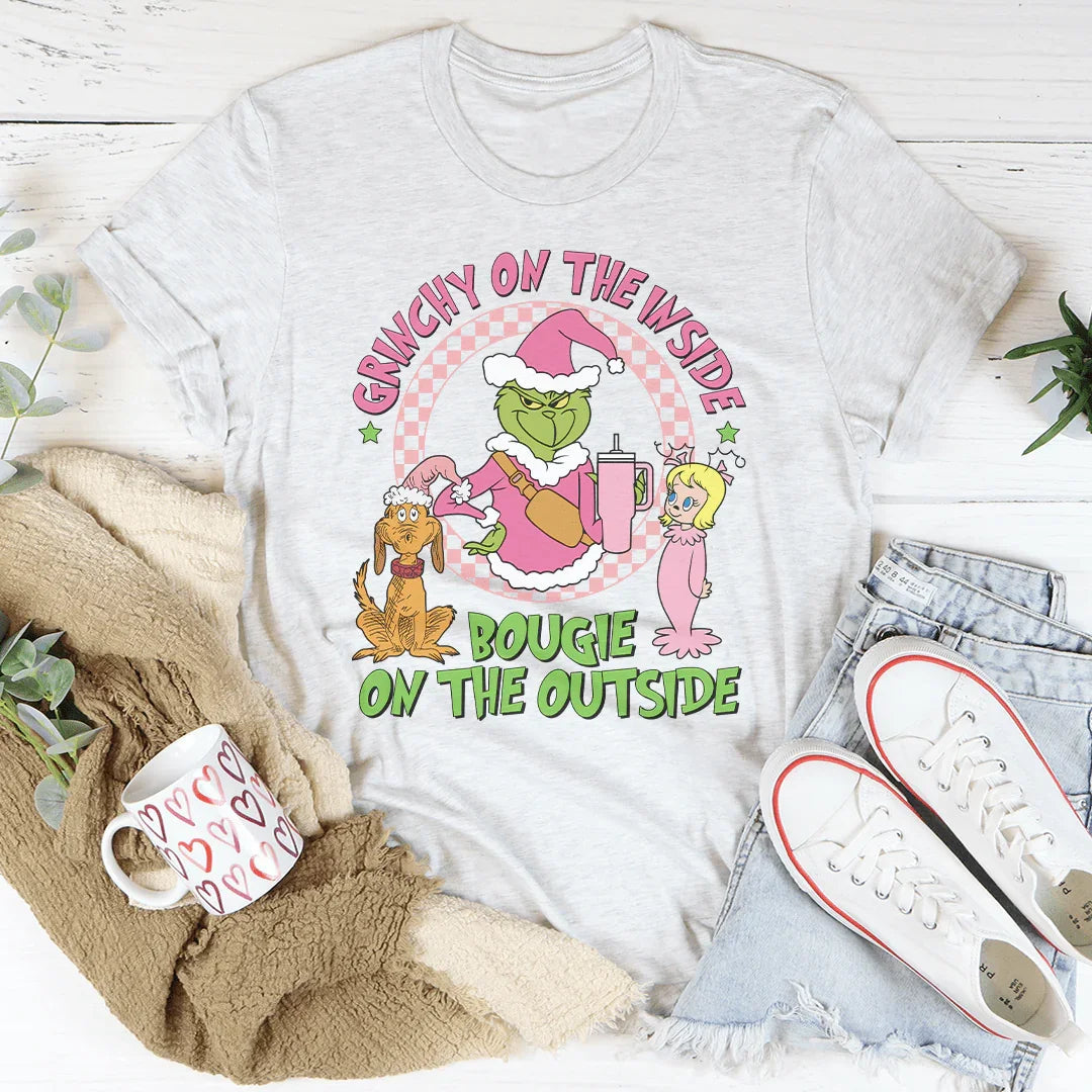 Grinchy On The Inside Bougie On Outside Tee product image 1