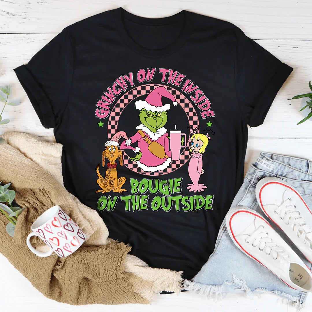 Grinchy On The Inside Bougie On Outside Tee product image 3