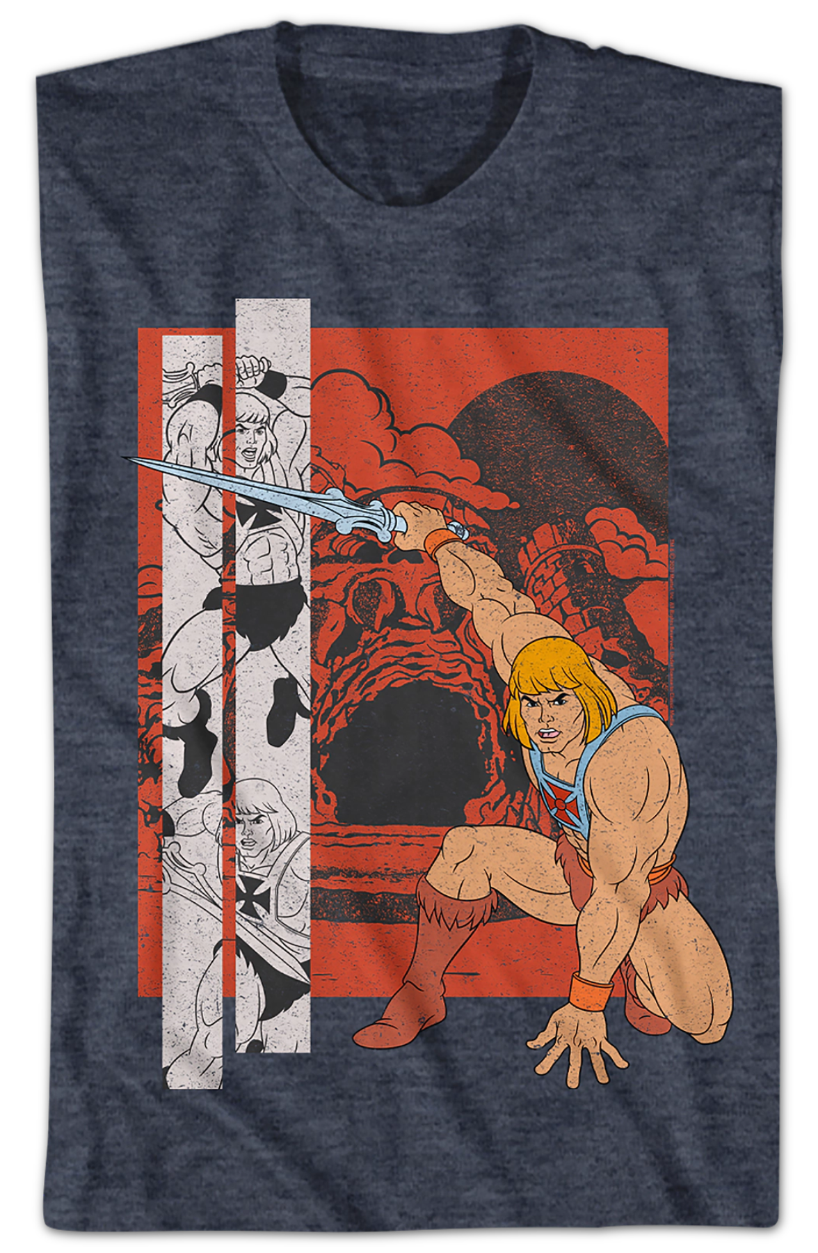 He-Man Action Pose Collage Masters of the Universe T-Shirt product image 2