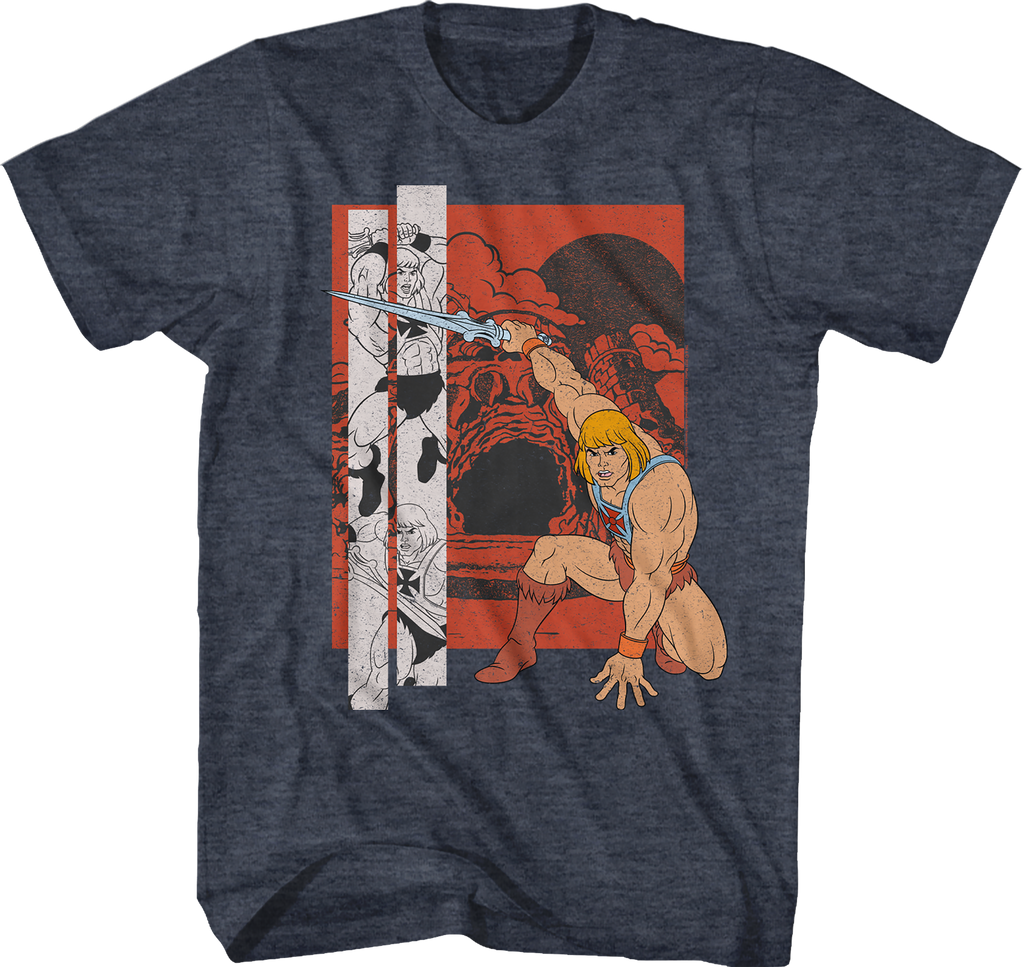 He-Man Action Pose Collage Masters of the Universe T-Shirt product image 1