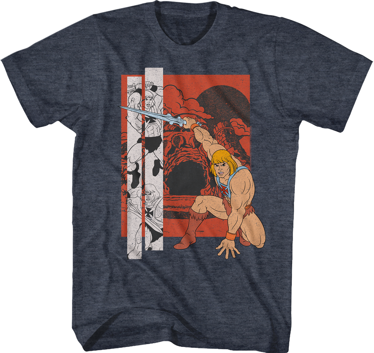 He-Man Action Pose Collage Masters of the Universe T-Shirt product image 1