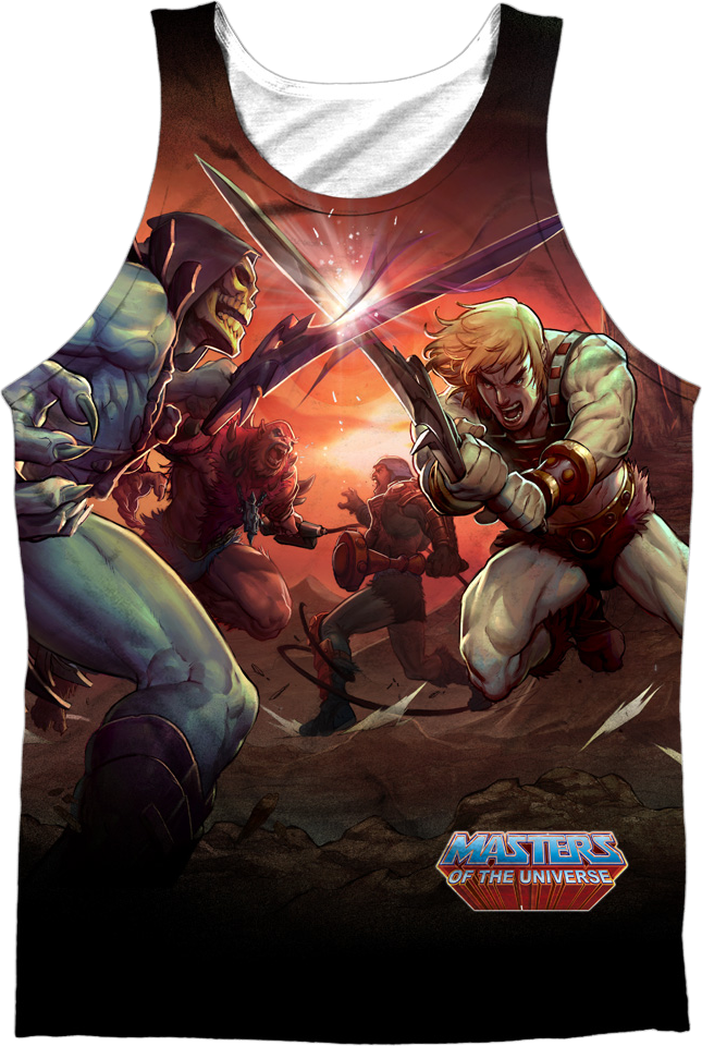 He-Man and Skeletor Battle Masters of the Universe Tank Top