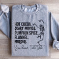 Dancing Skeleton Fall True Crime Sweatshirt – "Hot Cocoa product image 1