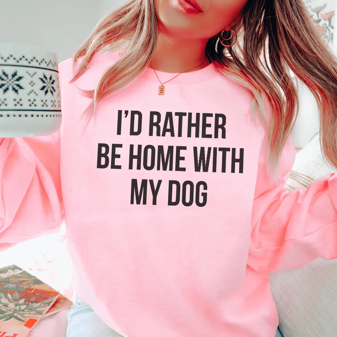 I'd Rather Be Home With My Dog Sweatshirt product image 3