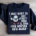 Baseball Mom Humor Crewneck Sweatshirt – "Eat Hot Dogs And product image 1