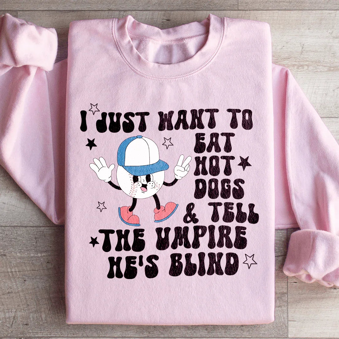 Baseball Mom Humor Crewneck Sweatshirt – "Eat Hot Dogs And product image 4