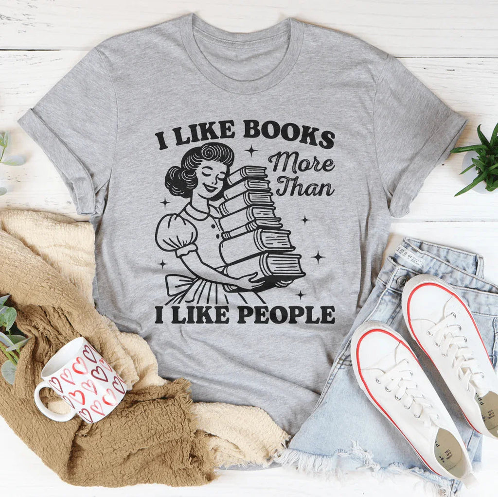 I Like Books More Than I People Tee product image 2