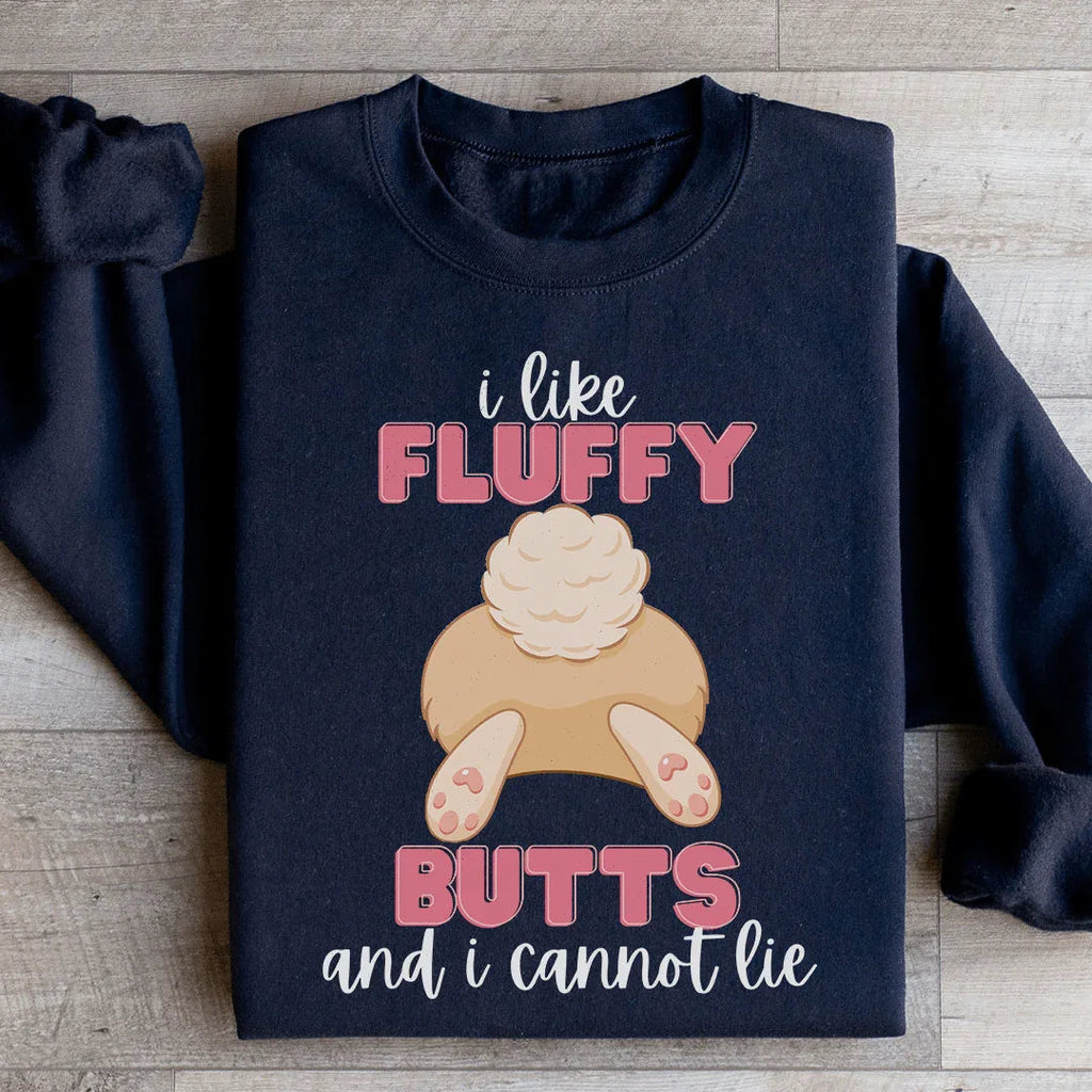 I Like Fluffy Butts And I Cannot Lie Sweatshirt product image 2