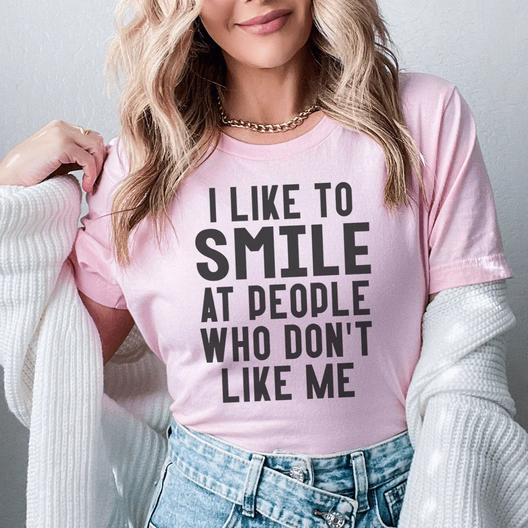 I Like To Smile At People Who Don't Me Tee product image 1