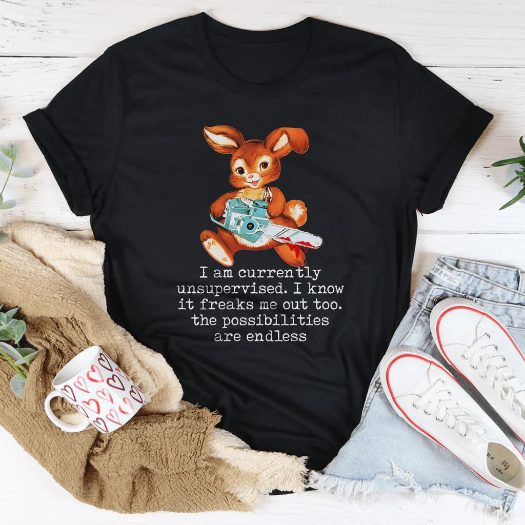 Bunny With A Chainsaw Tee product image 3