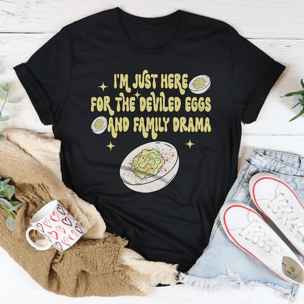 I'm Just Here For The Deviled Eggs & Family Drama Tee product image 3