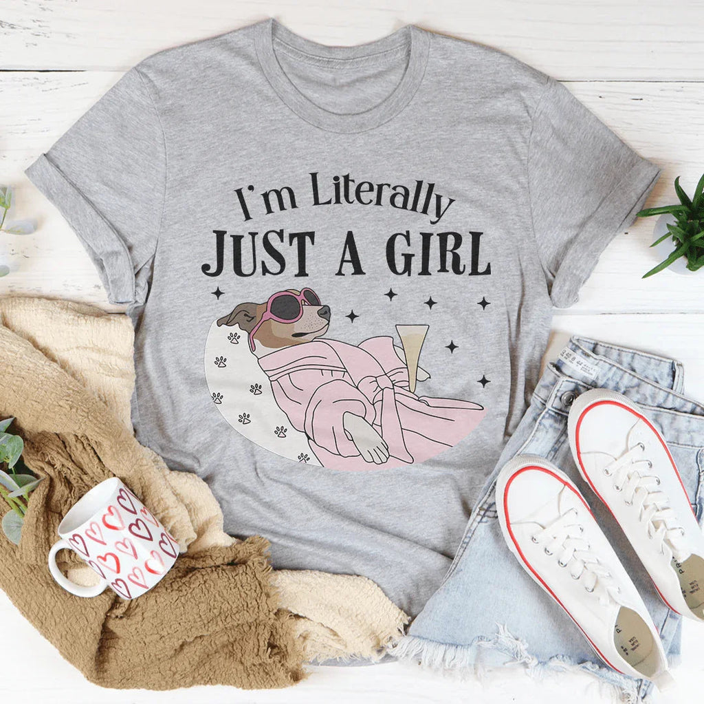 I'm Literally Just A Girl Dog Tee product image 4