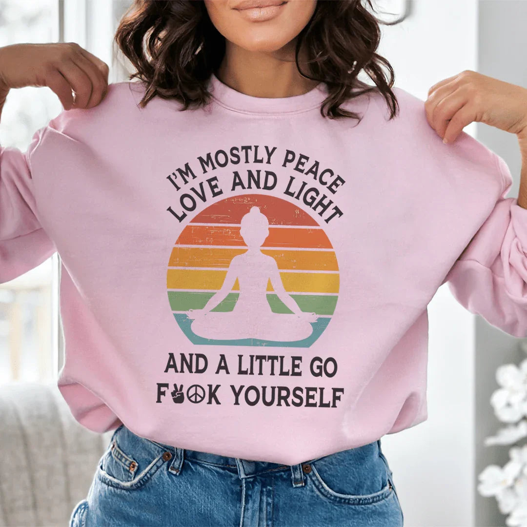 I'm Mostly Peace Love And Light Sweatshirt product image 3