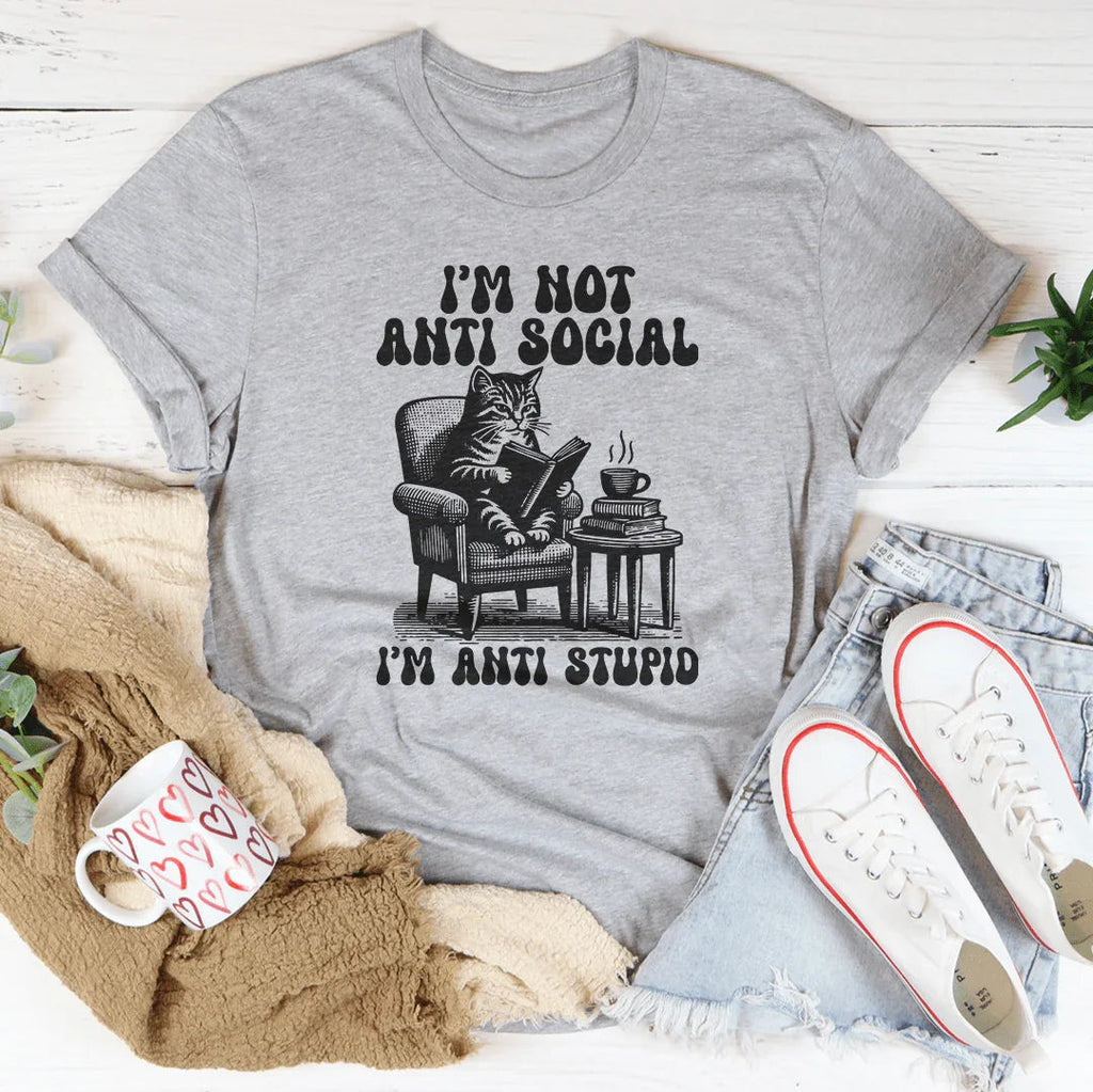 I'm Not Anti Social I'm Stupid Tee product image 3