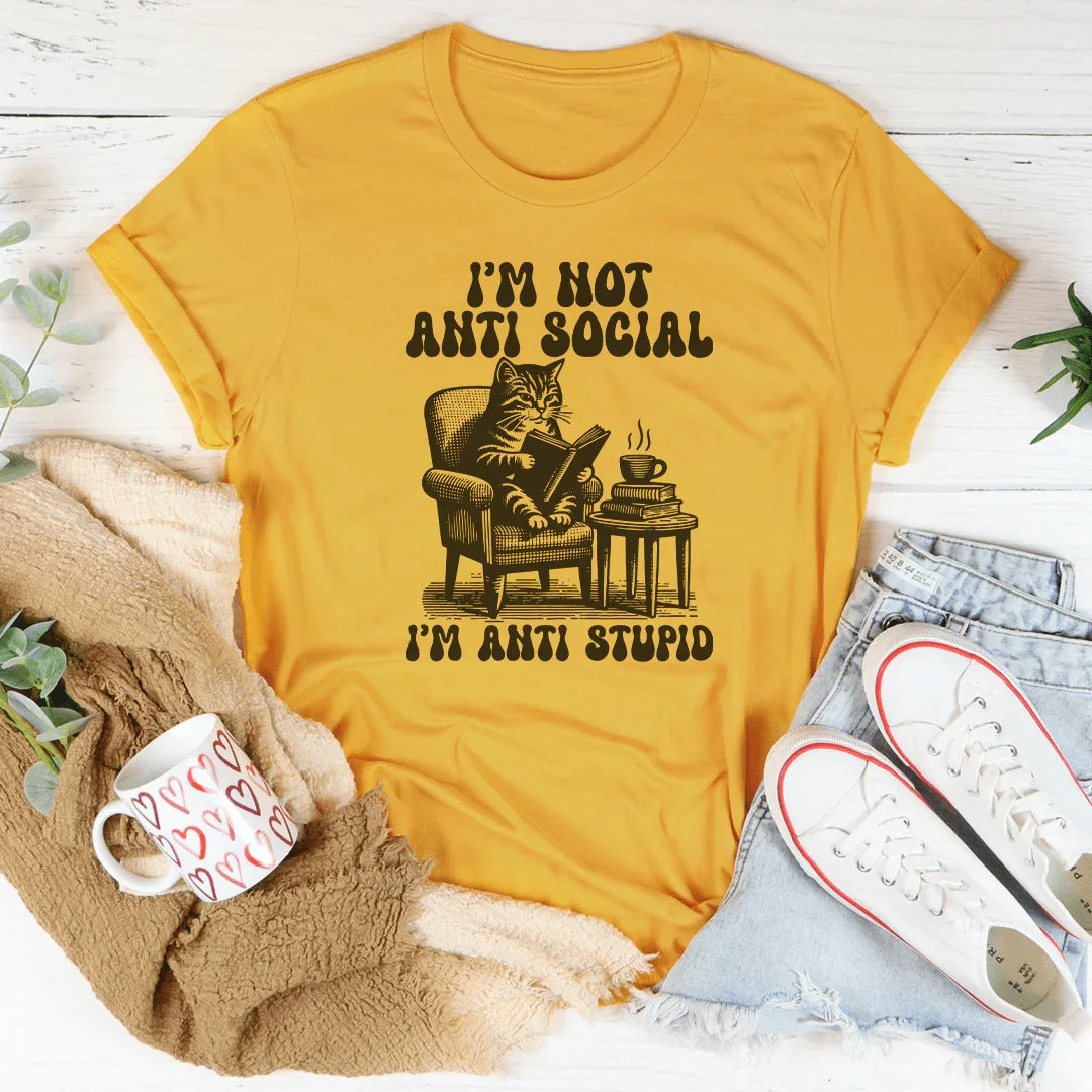 I'm Not Anti Social I'm Stupid Tee product image 4