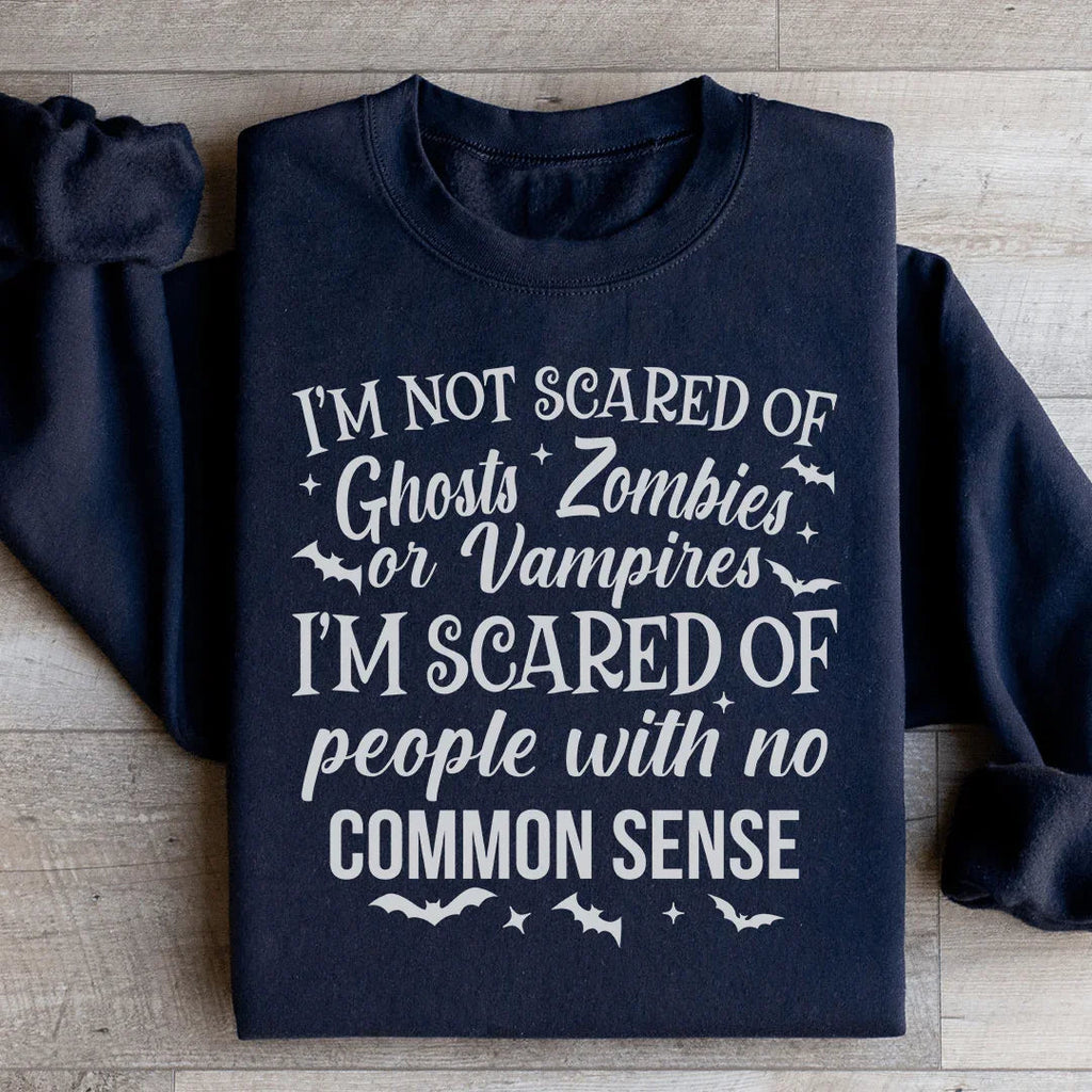 I'm Scared Of People With No Common Sense Sweatshirt product image 2